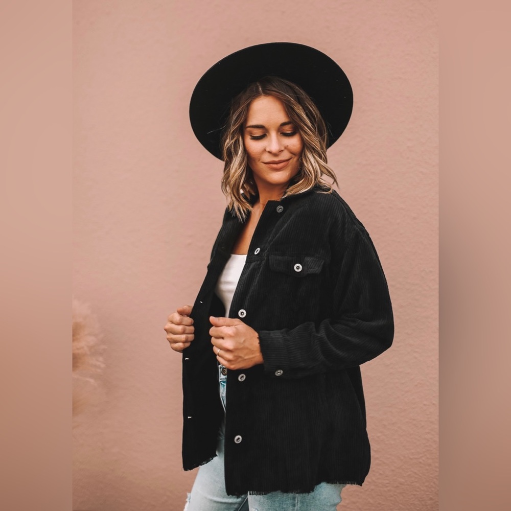 Black Corduroy Shacket To Take Home